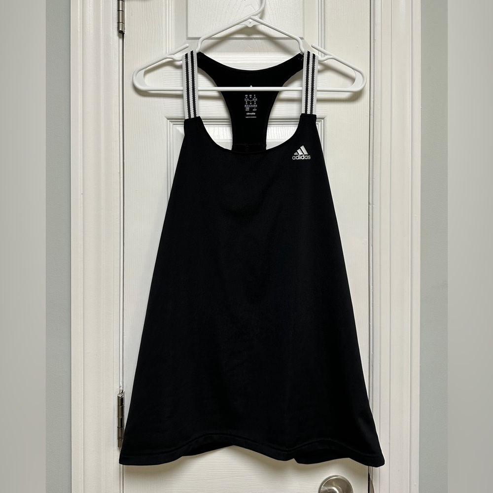 Adidas - Women's Black Racerback Tank Top - Medium